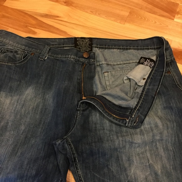 Denim Jeans Big & Tall Mens Relaxed Distressed - Picture 5 of 8
